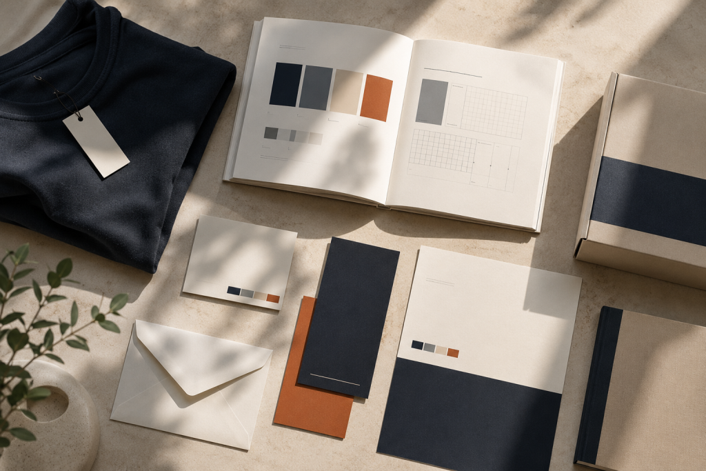 Brand compliance materials following consistent brand standards